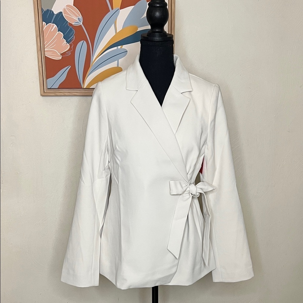 SPANX Opacity Crepe Wrap Blazer Size M NEW